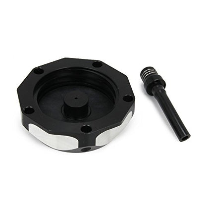 JFG RACING Dirt Bike Gas Fuel Tank Cap CNC for XR50 XR70 XR80 XR100 CRF150R CRF230F CR250R CR85R CR125R Dirt Pit Bike Black - color: black