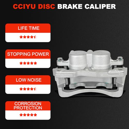 cciyu Front Right Disc Brake Caliper Assembly w/Bracket 18B4816 - size: Front Right[18B4816]