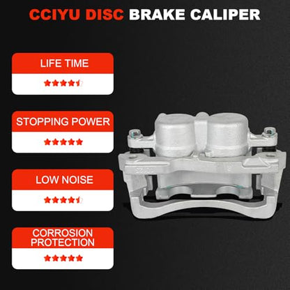 cciyu Front Right Disc Brake Caliper Assembly w/Bracket 18B4816 - size: Front Right[18B4816]