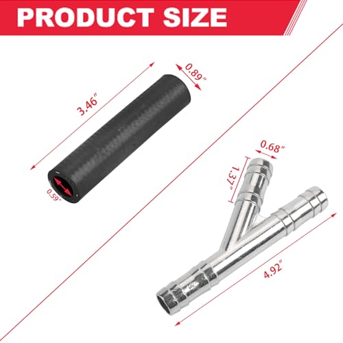 47238HP Aluminum Heater Hose Repair Kit Y Connector Fit for Dodge Ford