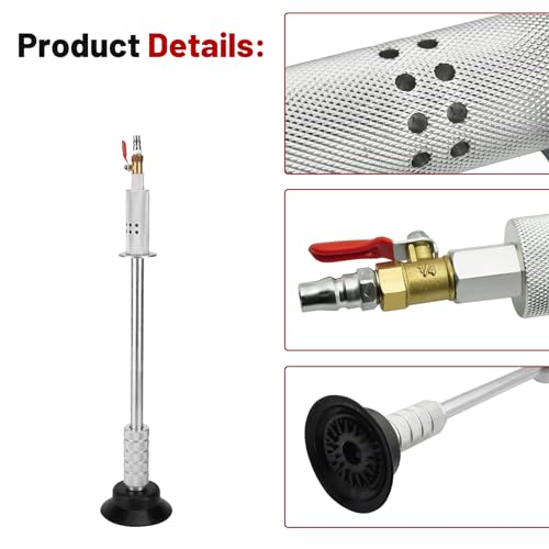 Air Pneumatic Car Dent Puller, Pneumatic Air Suction Dent Puller Slide Hammer, Auto Body Repair Suction Cup, Auto Body Dent Remover Hand Tools Kit with 5 Tapes for Vehicle Auto Body