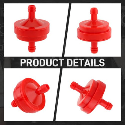 10 Pack Lawn Mower 1/4 Inch Inline Gas Fuel Filter