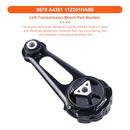 Engine Motor Mount Kit，Replacement for A7368 A7369 A4361 - size: Nissan 12-19