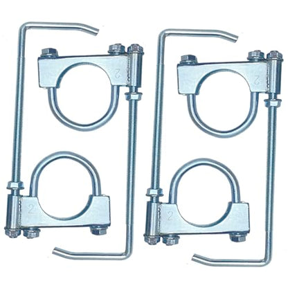 2" Universal Exhaust Clamp With Hanger, Muffler Hanger, Pack of 4 - size: 2 Inch-4 PACK