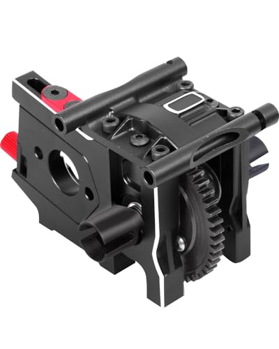 Aluminum Center Diff Mount/Differential Cover Mount/Sliding Motor Mount & Steel #45 50T Center Differential Upgrades Part for 1/8 Typhon/Kraton/Outcast/Talion 6S BLX,Black - color: Black for Typhon