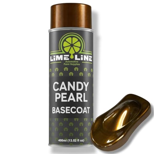LiME LiNE Candy Pearl Basecoat Aerosol Spray Paint - Automotive Custom Car Paint for Pro Results - No Spray Gun Needed (Rootbeer Brown) - color: Rootbeer Brown