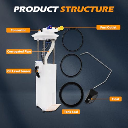 E3518M Fuel Pump Module Assembly Suitable for 1998-2005 LeSabre Park Avenue DeVille Seville Bonneville AuroraV6 3.5L/3.8L/4.0L/4.6L OE P74917M, FG0162, SP3518M, F2529A - size: E3518M-size: 43cm