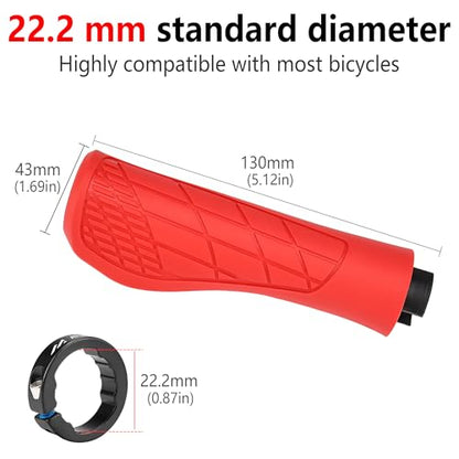 Ergonomic Non-Slip Comfort Bike Grips for BMX/Scooter - color: Red
