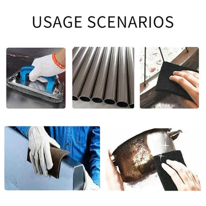 SooGree Carbon Black Scuff Pads - 6Pcs Scouring Pad 7447 - Very Fine Grade Hand Pads General Purpose Sanding Hand Pads 200 x 125mm/8" x 5" - color: 6 Carbon black