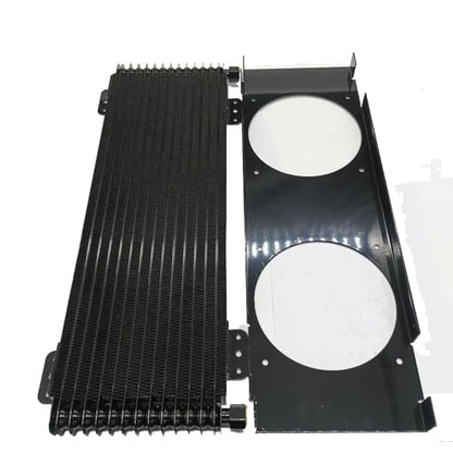 40k Transmission Oil Cooler Kit - color: Black with cover