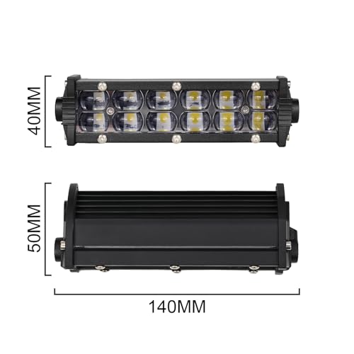 더트 바이크 라이트 바 14cm 54W 8000lm 헤드 라이트 2.2cm(0.8인치) 핸들바용 - style: 14cm 54W 8000lm