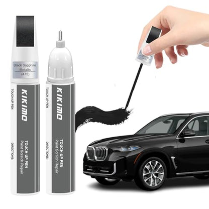 KIKIMO for BMW Touch Up Paint(Black Sapphire Metallic(475)) - color: Black Sapphire Metallic(475) for 2/3/4/5/7/8/X1/X2/X3/X4/X5/X6/X7/XM/Z4/i4/i5/i7