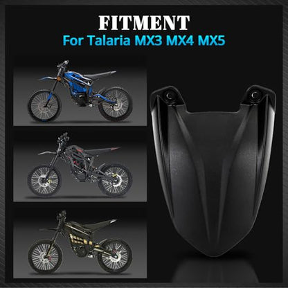 Motorcycle Rear Fender Mudguard Protector for Talaria Sting MX3 MX4 MX5 - color: Black