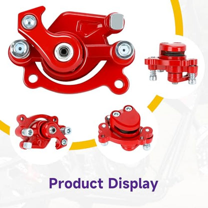 HIAORS Mini Bike Rear Brake Caliper for Coleman CT100U CC100X B100 RB100 Baja DB30 Dirt Bug Motovox MBX10 MBX11 79cc 97cc 99cc 105cc 2.5hp 2.8hp Mega Moto MM-B80 MM-B105 GMB100 Parts Brake Pads Red - color: Red