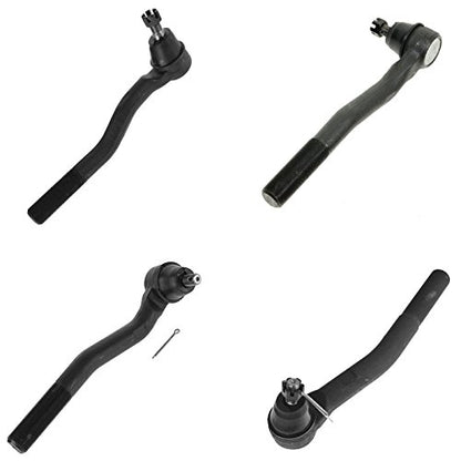 TRQ Inner and Outer Driver and Passenger Side Tie Rod Set 4 Piece - style: PSA55081