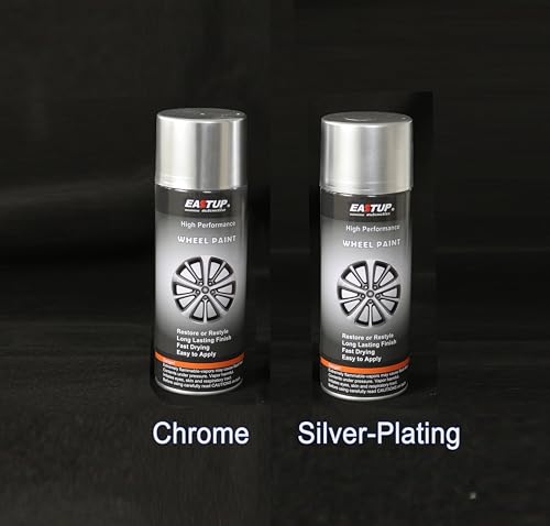 EASTUP Machined Silver Metallic Wheel Paint - Brilliant Finish, High Durability, Fade-resistant, Quick Drying Rim Coating - color: #18-Machined Silver
