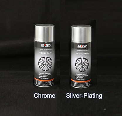 EASTUP Machined Silver Metallic Wheel Paint - Brilliant Finish, High Durability, Fade-resistant, Quick Drying Rim Coating - color: #18-Machined Silver