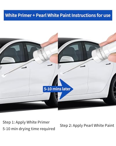 Touch Up Paint for Nissan Pearl White Tricoat QAB Paint Code Scratch Repair - color: Pearl White Tricoat (QAB)