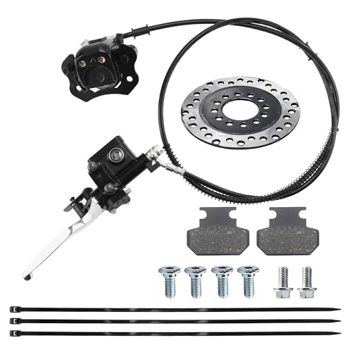 PRO BAT Rear ATV Hydraulic Disc Brake Kit - color: Black