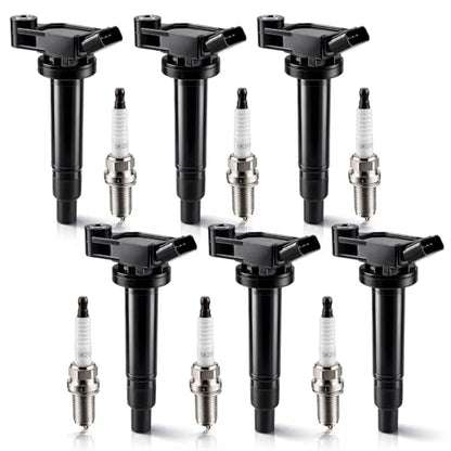AUTOKAY Ignition Coil and Spark Plug for Toyota Sienna Camry Highlander