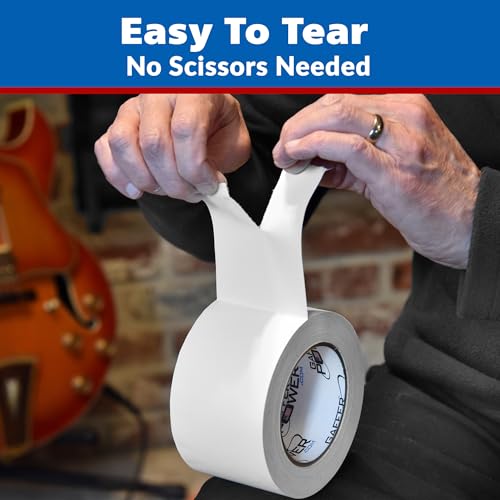 Gaffer Power White Gaffer Tape 3 Inch x 30 Yards, Pro Grade, Made in USA - color: White, size: 3 in x 1080 in
