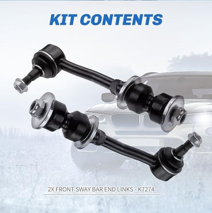 Stabilizer Sway Bar Link Front Compatible With 1997-2004 Dodge Dakota 1999-2003 Dodge Durango RWD Only Front Sway Bar End Links K7274 - size: K7274