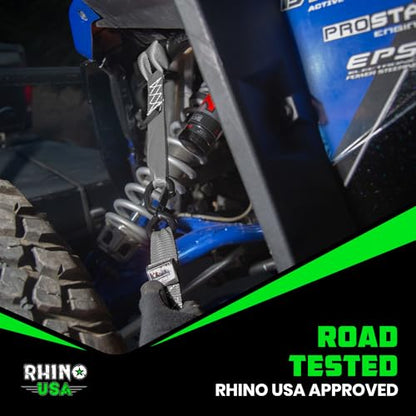 Rhino USA Soft Loop Tie Down Straps (4-Pack) - Motorcycle Handlebar Straps - color: Gray 4-Pack