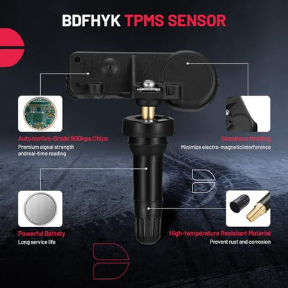BDFHYK TPMS Sensor Compatible with Lincoln Mercury Ford Compatible with Mazda 2005-2010 Tire Pressure Monitoring System (TPMS) Sensors Replace# 7L1Z-1A-189A, 6F2Z-1A-189A, ZZDA-37-140 315Mhz 4PCS - style: 6F2Z-1A189-A