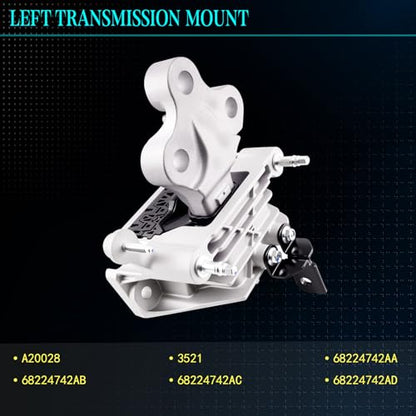 Motor Mount Kit for 17-24 Pacifica 20-24 Voyager 3.6L - size: A20027 A20025 A20070 A20028
