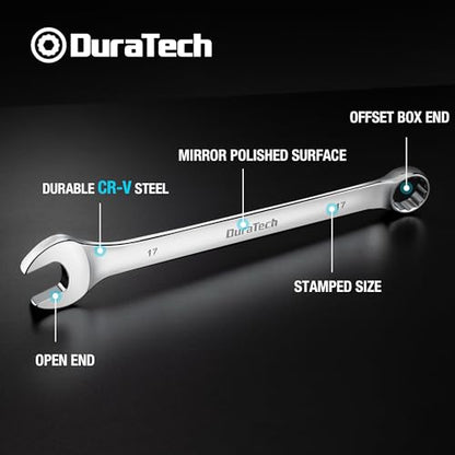 DURATECH 17mm Combination Wrench, Metric - size: 17 mm