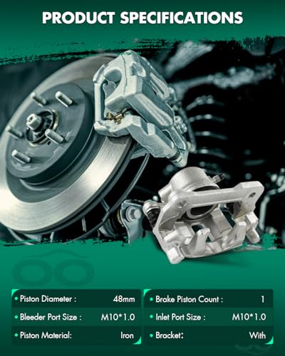 SCITOO 1PC 19B1213 Front Left Disc Brake Caliper With Bracket - size: Front Driver[19B1213]