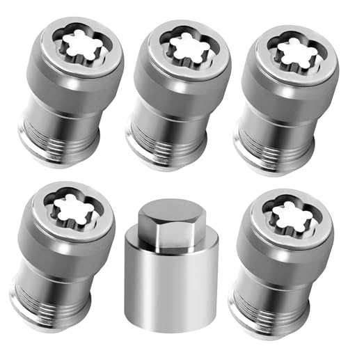 Wheel Lock Lug Nuts Kit Compatible with Jeep Wrangler JL 2018-2024 Gladiator JT 2020-2024 Replace 82215711 Wheel Locks Locking Lug Nuts Set