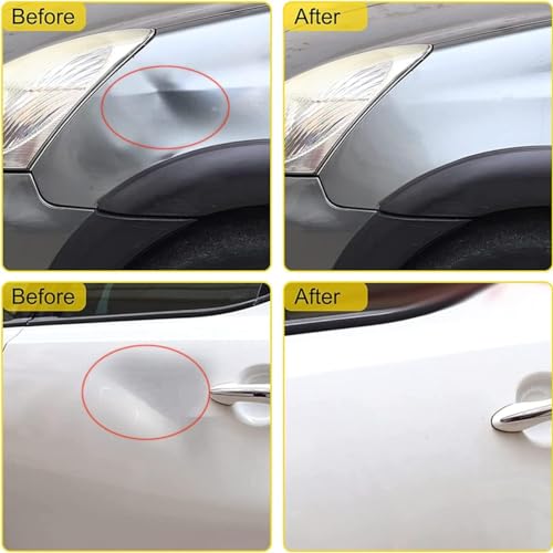 LadyRosian Dent Removal Rods Kit, 3 Pcs Short B Style Rods Auto Body Dent Repair Tools for Door Dings and Hail Damage, Paintless Dent Removal Tool