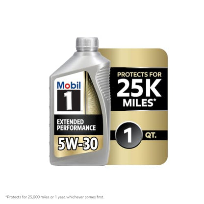 Mobil 1 Extended Performance Full Synthetic Motor Oil 5W-30, 1 QT (6 Pack) - size: 1 Quart (Pack of 6)
