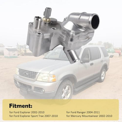 Aluminum Thermostat Housing Kit, 1-Hole with 1 Sensor For Ford - size: Explorer 2002-2010, Mountaineer W/ 1 Sensor 1 Hole