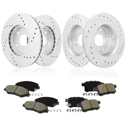 Betthand Brakes and Rotors Fit for 2008-2017 Honda Accord 𝐋𝐗 𝐎𝐍𝐋𝐘 - size: 96711*2+980577*2+D914-7795+D1336-8447