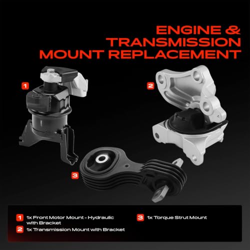 A-Premium Engine Motor and Transmission Mount Kit, with Torque Strut Mount