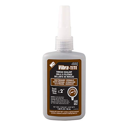 Vibra-TITE - 44450 444 Brown High Pressure Hydraulic Anaerobic Thread Sealant, Anaerobic Resin Material, 50 ml Bottle - size: 50 milliliters