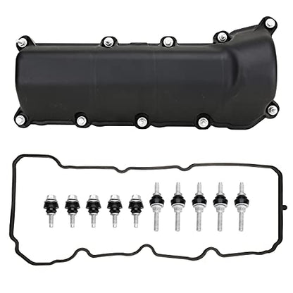 MITZONE Right Passenger Side Valve Cover with Gasket & Bolts Compatible with 2002-2012 Dodge Dakota Durango Nitro RAM 1500 Jeep Liberty Commander Grand Cherokee 3.7L Replace # 53021938AA 53021938AB - color: Right Side