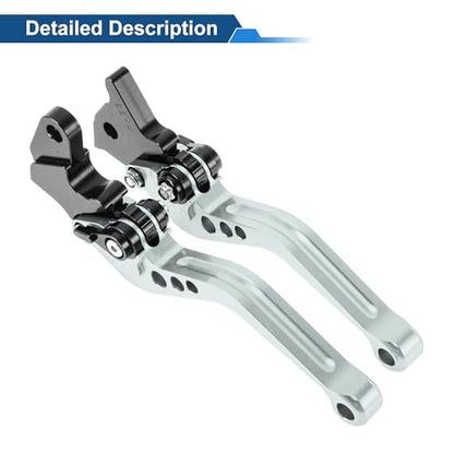 Short Brake Clutch Levers for Yamaha Raptor 660 2001-2004 1 Pair - color: Titanium Tone