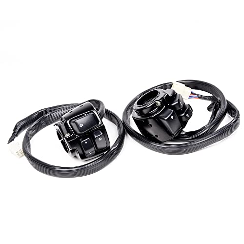 Motorcycle Switch Control + Brake Clutch Levers + Handlebar Grips - color: Black and Black Custom, size: Switch + Brake Clutch Levers + Handgrips