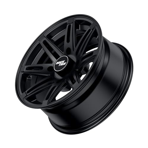 RockTrix RT103 14x7 ATV UTV Wheel 4x156 4+3 Offset, Matte Black, 1pc Single