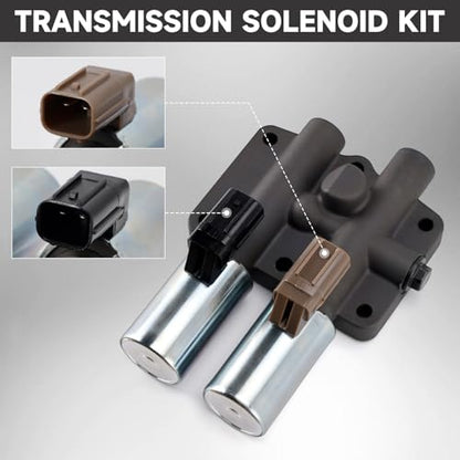 Bruce & Shark Complete Transmission Solenoid Kit for Honda Accord/Odyssey 1998-2006, Acura CL 2001-2003, Pilot 2003-2007, Replaces 28600-RKE-004 28400-P6H-013