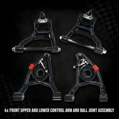 4Pcs Front Tubular Control Arm Kit for 68-72 Chevelle Cutlass - size: 68-72 GM A-Body