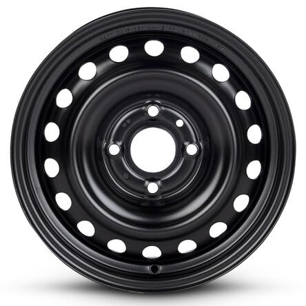 15x5.5 in Steel Wheel Rim 4 Lug 114.3mm 48mm Offset 66.1mm CB| Powder-Coated Black finish Fits 2007-2012 Nissan Versa | New OEM Replacement | 40300EN10B - size: 2007-2012 Versa - 15x5.5 inch