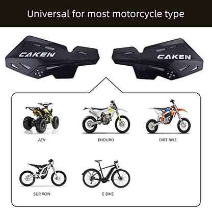 Universal Hand Guards for 7/8" 22mm 1 1/8" 28mm Bar - color: Black