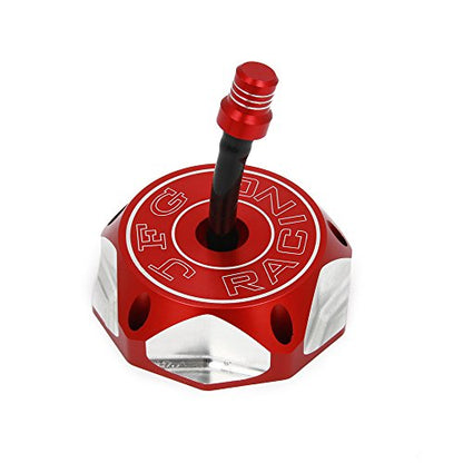 JFG RACING Dirt Bike Gas Fuel Tank Cap CNC for XR50 XR70 XR80 XR100 CRF150R CRF230F CR250R CR85R CR125R Dirt Pit Bike Red - color: red