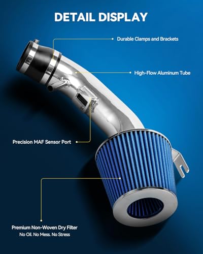PHILTOP 3" Cold Air Intake System for 2007-2012 Nissan Altima 2.5L, Blue - color: Blue, size: 2007-2011 Altima Base/S/SL