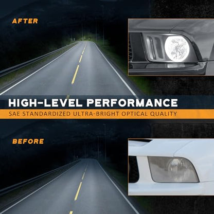 WEELMOTO LED Headlights for 2005-2009 Ford Mustang (NOT Fit factory Xenon)