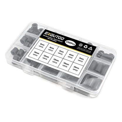 Exqutoo Black ABS Round Washers ID 6.2mm, OD 11mm - color: Black/6.2mm